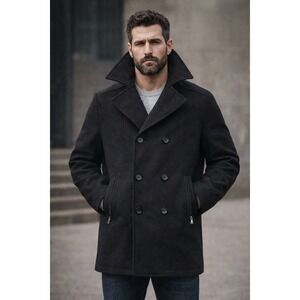 Towne‎ by London Fog Peacoat Jacket Size Medium